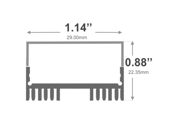 2147ASL - Square LED Channel - Image 2