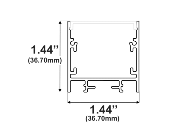 435ASL-B - Surface / Pendant Black LED Channel - Image 2