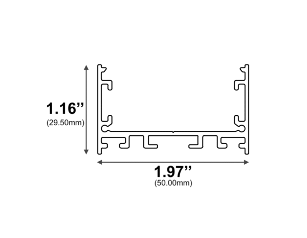 455ASL-B - Surface / Pendant Black LED Channel - Image 2