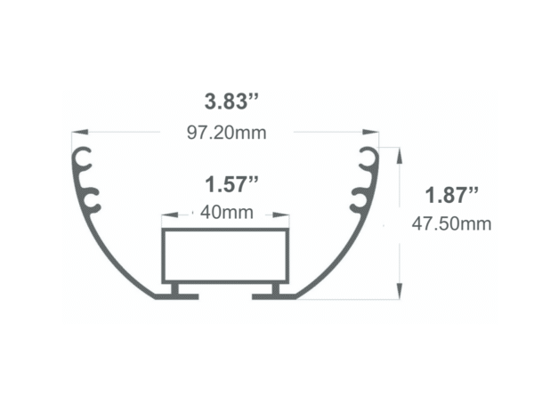 531ASL - Oval Pendant Linear LED Channel - Image 2