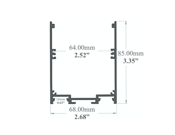 550ASL - Up & Down Pendant Linear LED Channel - Image 2