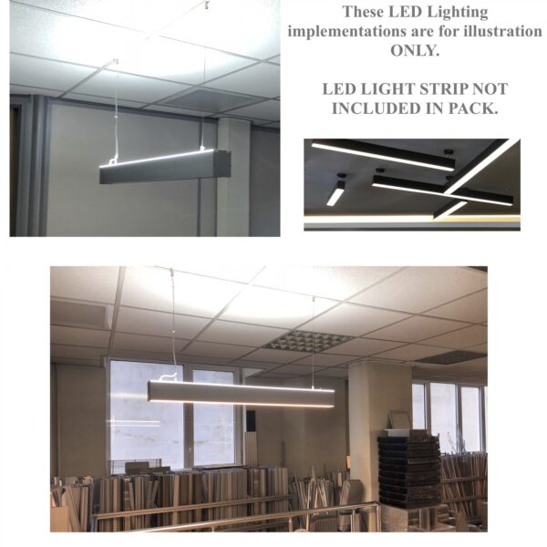 550ASL - Up & Down Pendant Linear LED Channel - Image 5