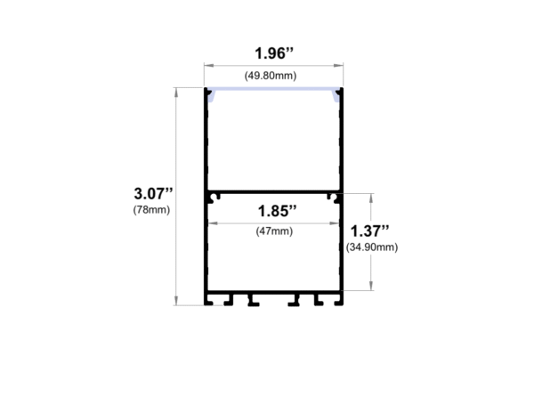 580ASL - Linear Pendant LED Channel - Image 2