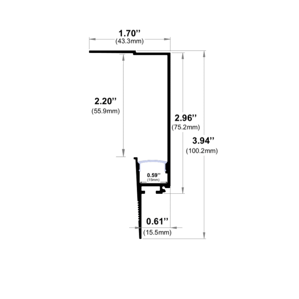 670ASL Trimless Mud-In LED Channel - Image 3