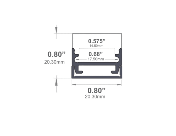 975ASL - Slimline Square LED Channel - Image 2